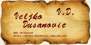 Veljko Dušanović vizit kartica